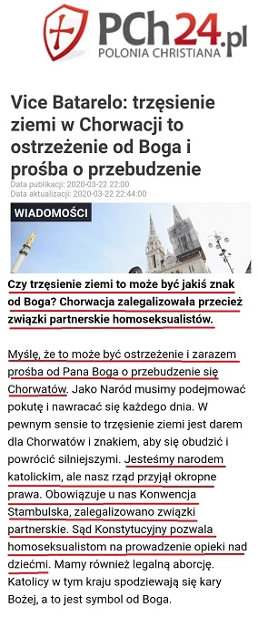 saakaszi - Trzęsienie ziemi w Chorwacji to kara boża za legalizację związków homoseks...