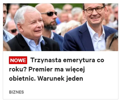 Thon - > Morawiecki: 500+ i 13. emerytura zostaną utrzymane. https://www.wykop.pl/lin...