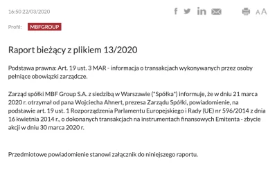 smieszalke - Co ten prezes tak szybko akcje sprzedał?! 

http://www.infostrefa.com/...