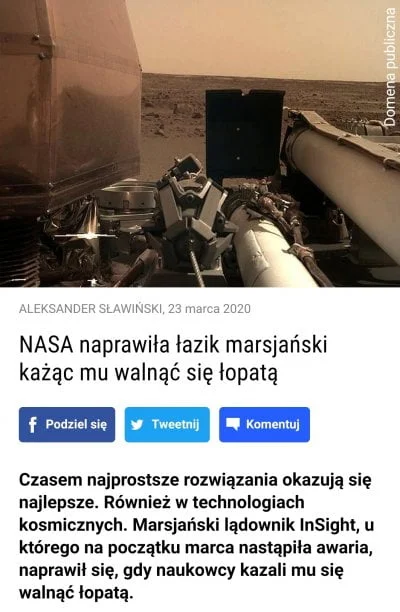dupa-z-tylu - Łazik: ej, NASA, mam problem
NASA: a to weź się jebnij łopatą

#hehe...