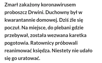 DzonySiara - Wczoraj u niego zdiagnozowano wirusa, dziś już nie żyje?
#koronawirus