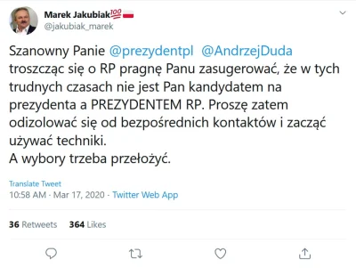 jaunas - > nikt nawet o tym nie mówi, więc trudno, aby Jakubiak o tym myślał

@abom...