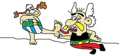 b.....4 - Pewnie nie każdy widział :) Mój fan art w hołdzie dla Asterix i Obelix w kl...