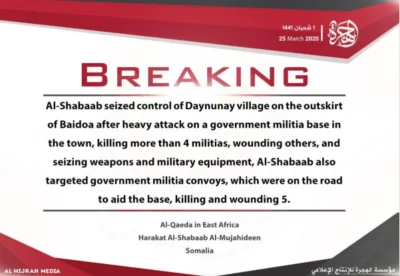 wykopix - Harakat asz-Szabab al-Mudżahidin zajęło wioskę Daynunay koło Baidoa.

htt...