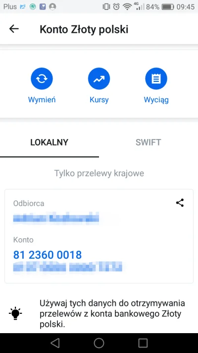 zestiyutro - @DhAdiFr: czyli chcesz puścić przelew z konta w PLN mbanka na rachunek P...