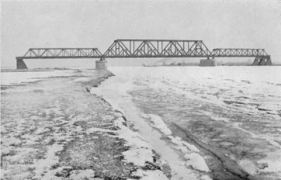 SzycheU - Most kolejowy na Regalicy ,1926 rok. Jak widać nie było jeszcze nasypów po ...