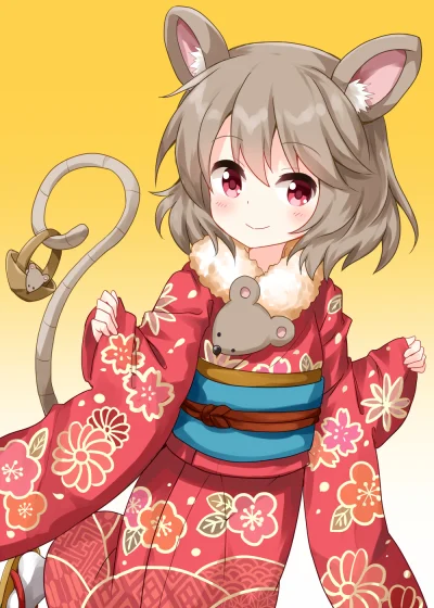 LlamaRzr - #randomanimeshit #touhou #nazrin #kemonomimi #nezumimi #blushedface #redey...