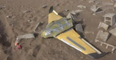 wykopix - Wojska Jemeńskie zestrzeliły drona należacego do Houthi w dystrykcie Al-Dur...