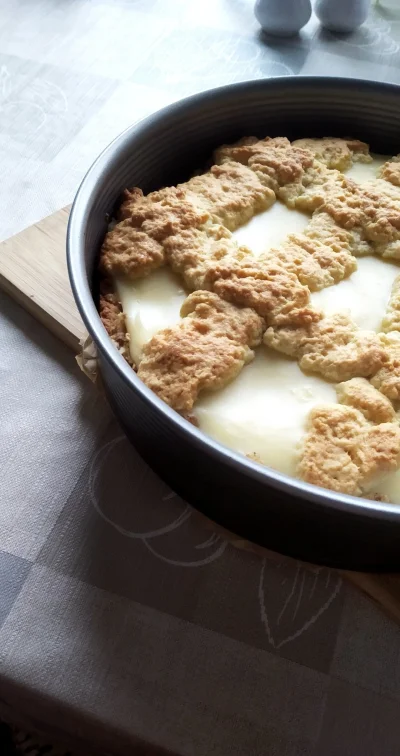 slepauliczka - Omnomnom, jabłecznik z budyniem, bo nie mam co robić przez #koronawiru...