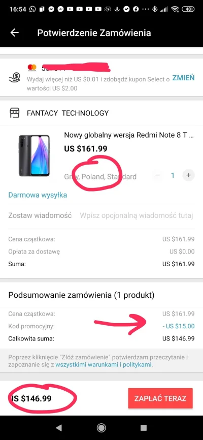 sebekss - @n_____S jak wrzucałem były za 146.99$, było sporo czarnych, teraz wyprzeda...