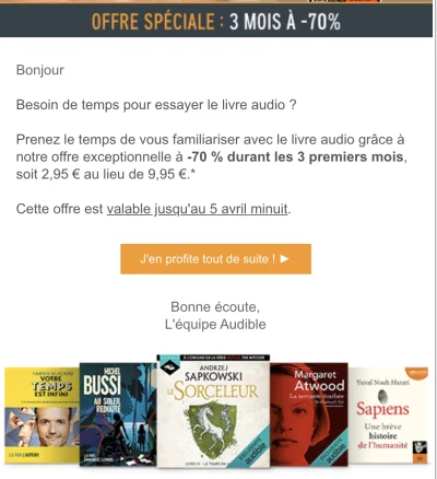 orchee - francuska wersja Audible reklamuje swoja promocje audiobookowa Wiedzminem Sa...
