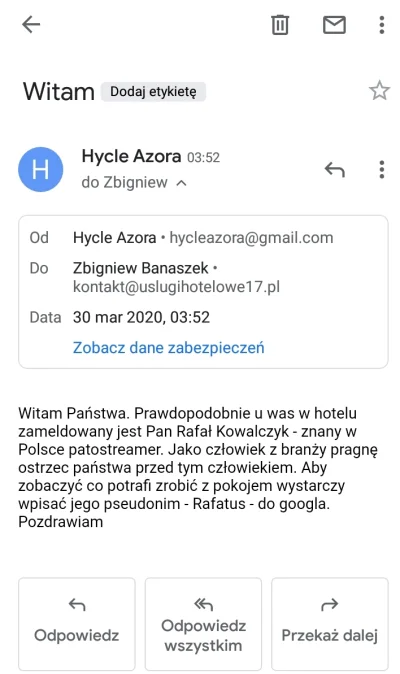 semkrool - Hobby w czasach kwarantanny :)
Info nie potwierzone z adresem ale zawsze ...