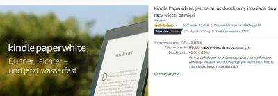 Cyfranek - Kindle Paperwhite 4 taniej o 40 EUR, a Kindle 10 taniej o 25 EUR: http://c...
