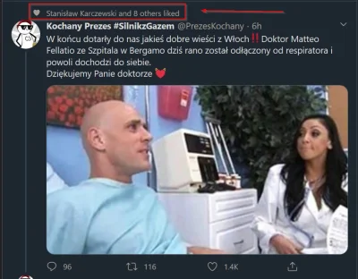 szasznik - Podobno Karczewski łyknął zarzutkę o doktorze Matteo Fellatio xD

#koron...