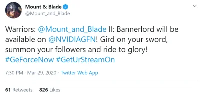 yousouyou - Mount & Blade II: Bannerlord dostępne w #geforcenow od pierwszego dnia wc...