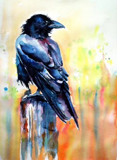 malakropka - #art #sztuka #malarstwo #akwarela #watercolor #ptaki 
autorka: Anna Bri...