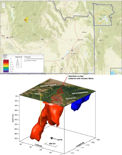 QoTheGreat - Skleiłem dwa obrazki dla skali, bo piszą, że jebło 330km od Yellowstone....