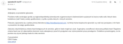 Leworfanolina - @NumerSeryjny: Dostałam dzisiaj identycznego maila na ten sam numer b...
