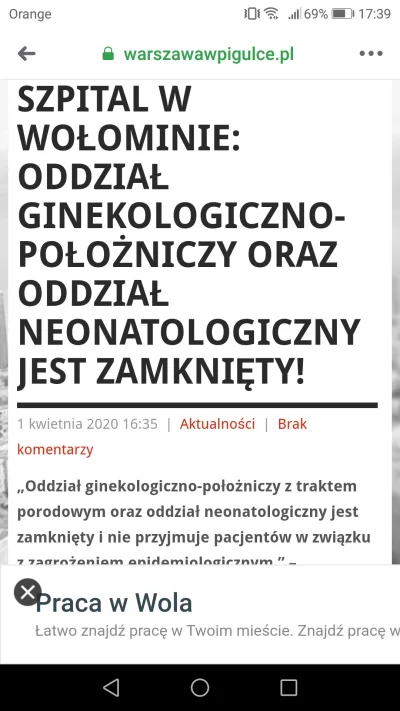 Ejdolf - To juz nie pierwszy odsział "porodówki" zamknięty przez ten wirus. Nie wiado...