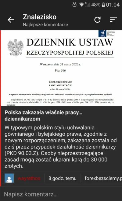 Loginsrogim - #koronawirus #tvpis #bekazpisu #zakazy. 
 https://www.wykop.pl/link/542...