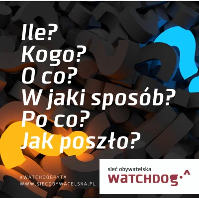 WatchdogPolska - Taka już nasza rola, że wciąż zadajemy pytania i wysyłamy wnioski. W...