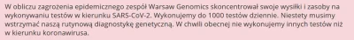 DominusArts - @drogi-m: Z oficjalnej strony Warsaw Genomics wynika że wykonują do 100...