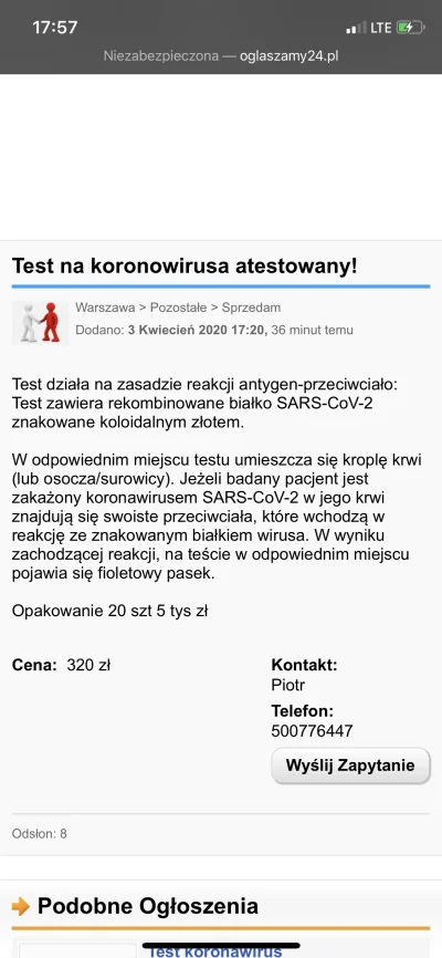 AndreasBanderas - Jakby ktoś był zainteresowany testem na koronawirusa, chciałby zjeś...