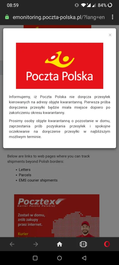 qualin - Poczta Polska nie dostarcza przesyłek osobom przebywającym w domowej kwarata...