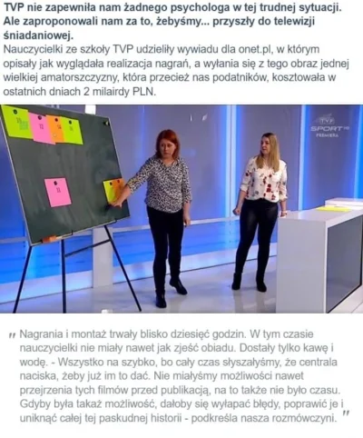 gofr - 1. Wypuść materiał na całą Polskę za państwowy hajs.
2. Nie zadbaj o weryfikac...