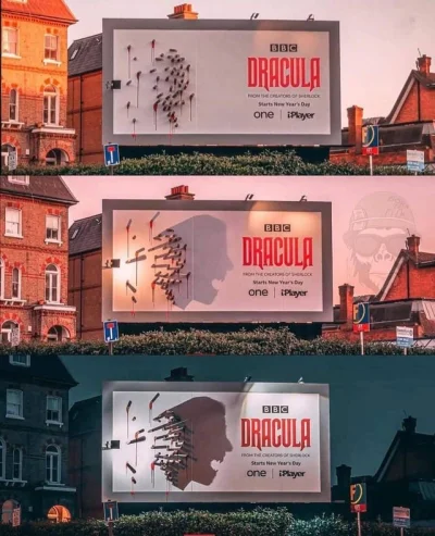 Asarhaddon - Wielce pomysłowy billboard reklamujący serial Drakula.

#ciekawostki #bb...