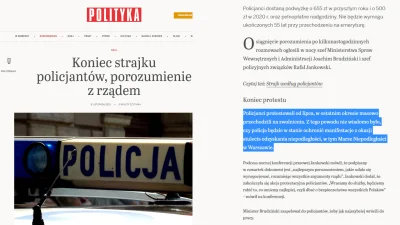 0xD2137 - Przypominam że policja szantażowała kraj przed Dniem Niepodległości strajku...