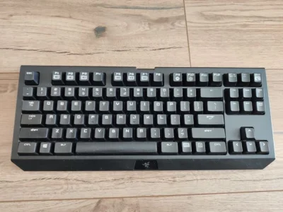 Bananowymus - Klawiatura mechaniczna Razer Blackwidow Tournament Stealth. Pomarańczow...