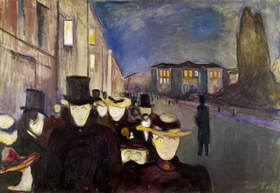 Catit - Edvard Munch - "Evening on Karl Johan Street" (1892)

#sztuka #malarstwo #c...