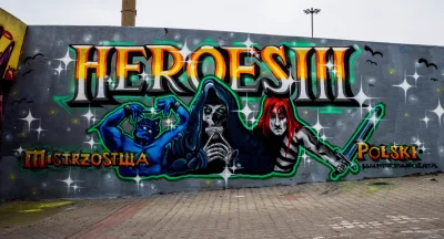 JaskiniaBehemota - Graffiti z postaciami z gry Heroes III. Takie rzeczy tylko we Wroc...