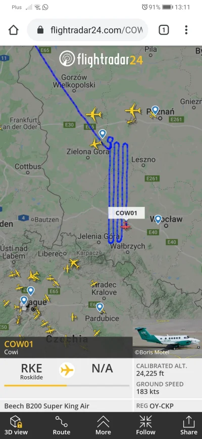 L.....l - @Szakallo: nie wiem z nudów przeglądałem flightradar i znalazłem ten samolo...