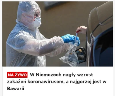 spere - W Niemczech nagły wzrost zakażeń koronawirusem, a najgorzej jest w Bawarii.
...