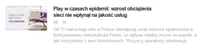 k.....m - Rzecznik Play potwierdza, przed epidemią działał jak gówno, w trakcie epide...