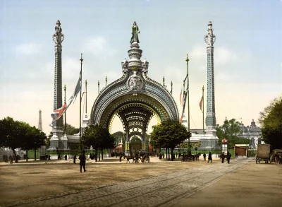 Suchy_ - Główne wejście na Exposition Universelle w Paryżu, 1900 r. - zburzone zaraz ...