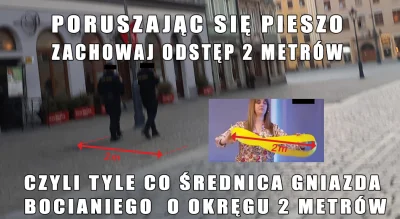 ziuaxa - Wykopki twierdzą, że przepis "2 metry odstępu podczas poruszania się pieszo"...