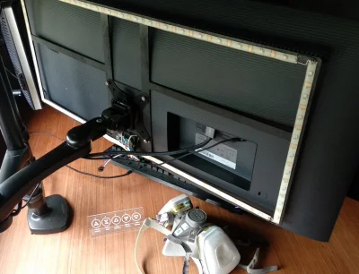 bialy100k - Też robiłem ambibox'a na Arduino do dużego monitora (34" = 80cm szerokośc...