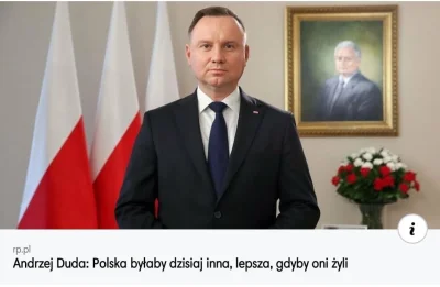 zouzosi - To nie fejk. Dzisiejsze orędzie prezydenta z portretem Lecha Kaczyńskiego. ...
