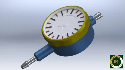 InzynierProgramista - Czujnik zegarowy ø40 do projektów - rysunek techniczny, model 3...