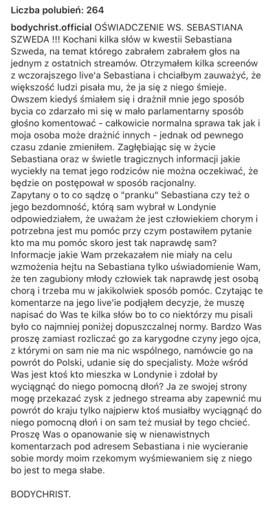 Conner - O co chodzi z informacjami bodego nt Sebastiana Szweda? Co tam się dzieje w ...