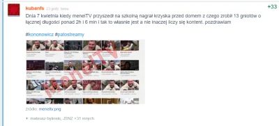 kubanfs - Ostatnio pisałem o MenelTV który nagrał w jeden dzień kilka godzin krzyska ...