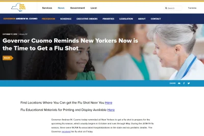 KollA - Głównie zgony w New York (8000 przypadków), z wyszczepialnością na grypę, na ...