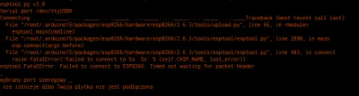 t.....2 - Mam taki błąd przy próbie wgrania kodu na NodeMCU escp8266. Wie ktoś jak to...