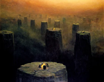 Sindarin - Mój ulubiony obraz #beksinski, szczególnie na dzisiejsze czasy. Na żywo ro...