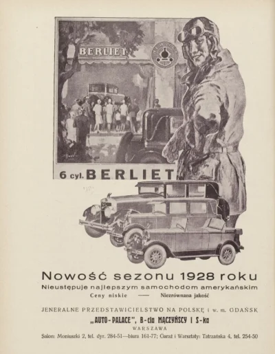 francuskie - Rok 1928 w motoryzacji: Nowość sezonu 1928 roku 
6 cyl. Berliet nieustę...