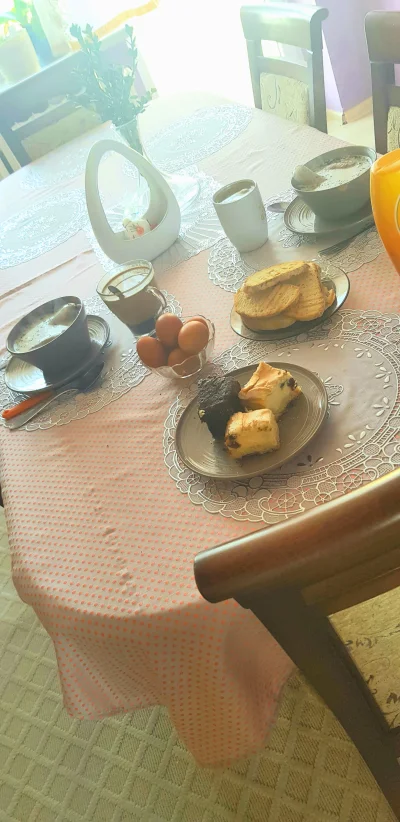 Mayah94 - @s__n: jaki piekny stol i sniadanie <3 przykro mi :( u mnie tez byl skromny...