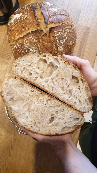 milczacyzpiotrami - Pierwszy chleb po 4 latach przerwy w pieczeniu. Klasycznie, pszen...